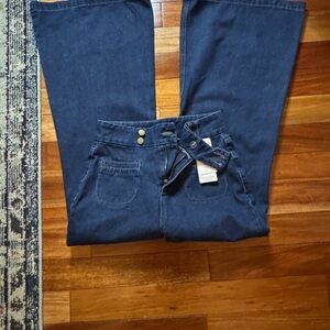 NWT Women's WIDE LEG, dark blue Jeans